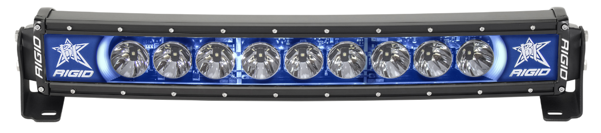 Picture of 20 Inch LED Light Bar Single Row Curved Blue Backlight Radiance Plus RIGID Industries